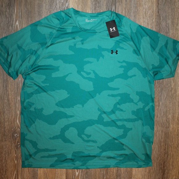 NWT UNDER ARMOUR MEN'S BIG TALL‎ CAMOUFLAGE T SHIRT GREEN - Picture 2 of 3